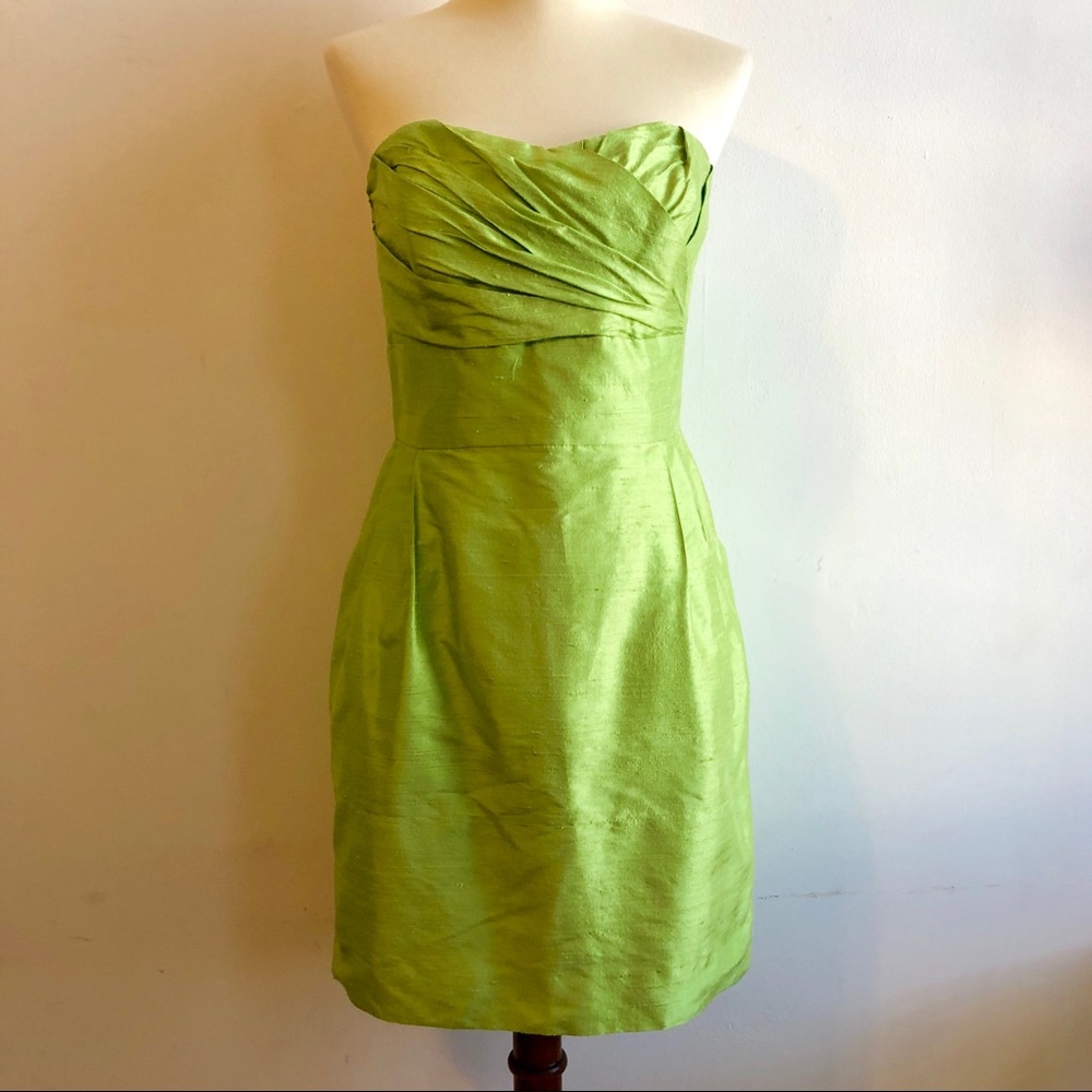 Lula Kate Strapless Silk Dress w/ Pockets